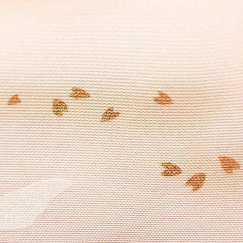 名古屋帯 太鼓柄 落款入り 正絹 人物・動物柄 名古屋仕立て 箔 帯 ピンク_画像5