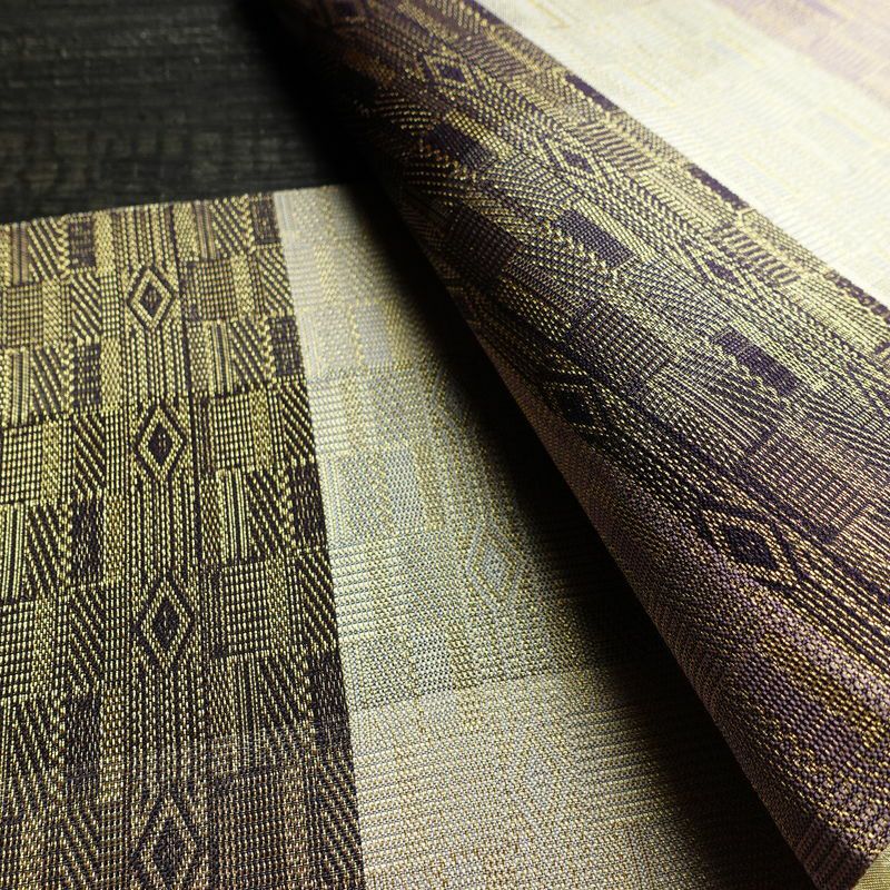 袋帯 六通柄 良品 フォーマル用 正絹 幾何学柄・抽象柄 箔 金糸 帯 金・銀_画像11