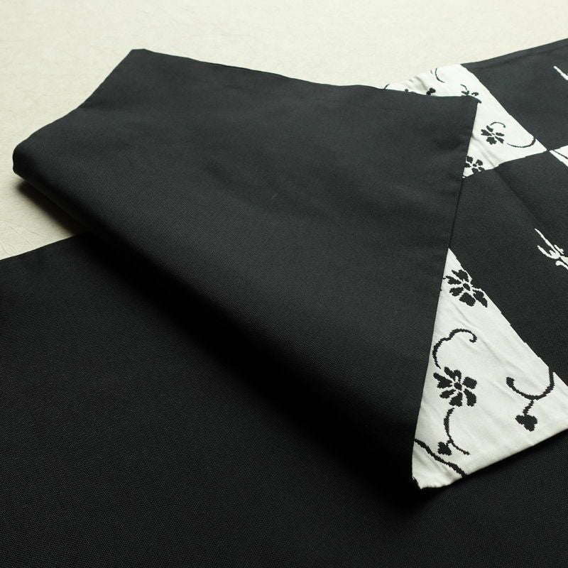 袋帯 六通柄 一般用 正絹 その他の柄 帯 黒_画像9