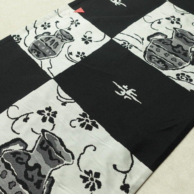 袋帯 六通柄 一般用 正絹 その他の柄 帯 黒_画像18