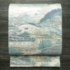 袋帯 祇園新橋辺 名勝百景 六通柄 フォーマル用 正絹 風景柄 箔 帯 白_画像1