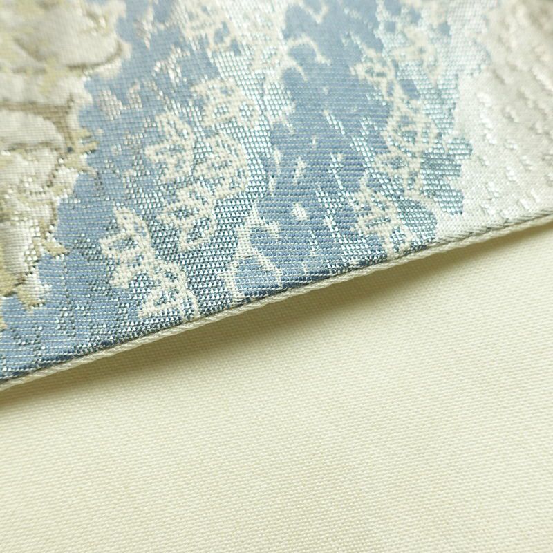 袋帯 祇園新橋辺 名勝百景 六通柄 フォーマル用 正絹 風景柄 箔 帯 白_画像10