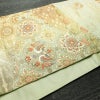 袋帯 六通柄 フォーマル用 正絹 幾何学柄・抽象柄 箔 金糸 帯 緑・うぐいす色_画像10