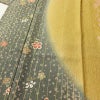 訪問着 正絹 花柄 袷仕立て 身丈159cm 裄丈65cm 箔 金彩 フォーマル 着物 黄・黄土色_画像5