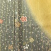 訪問着 正絹 花柄 袷仕立て 身丈159cm 裄丈65cm 箔 金彩 フォーマル 着物 黄・黄土色_画像6