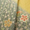訪問着 正絹 花柄 袷仕立て 身丈159cm 裄丈65cm 箔 金彩 フォーマル 着物 黄・黄土色_画像10