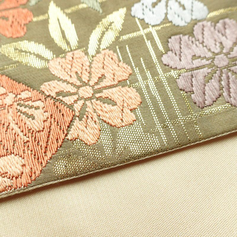 袋帯 六通柄 フォーマル用 正絹 古典柄 箔 金糸 帯 多色使い_画像12