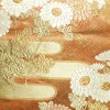 袋帯 太鼓柄 フォーマル用 正絹 花柄 箔 金糸 帯 茶_画像2
