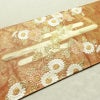 袋帯 太鼓柄 フォーマル用 正絹 花柄 箔 金糸 帯 茶_画像16