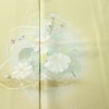 訪問着 良品 縮緬 正絹 花柄 袷仕立て 身丈161.5cm 裄丈63cm 箔 フォーマル 着物 クリーム_画像6
