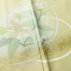 訪問着 良品 縮緬 正絹 花柄 袷仕立て 身丈161.5cm 裄丈63cm 箔 フォーマル 着物 クリーム_画像11