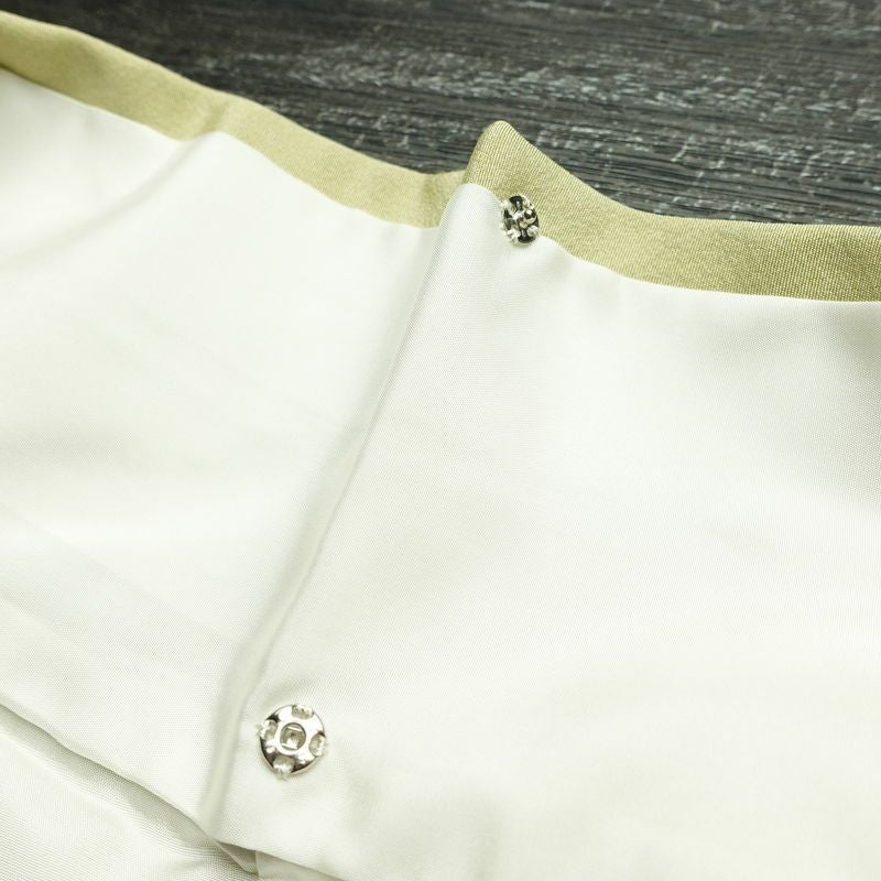 訪問着 良品 縮緬 正絹 花柄 袷仕立て 身丈161.5cm 裄丈63cm 箔 フォーマル 着物 クリーム_画像20