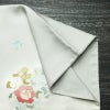 付け下げ しつけ糸付き 正絹 花柄 袷仕立て 身丈154cm 裄丈63cm 共八掛 金彩 フォーマル 着物 グレー_画像15