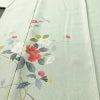 訪問着 縮緬 正絹 花柄 袷仕立て 身丈159cm 裄丈68cm フォーマル 着物 緑・うぐいす色_画像5