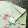 訪問着 縮緬 正絹 花柄 袷仕立て 身丈159cm 裄丈68cm フォーマル 着物 緑・うぐいす色_画像16