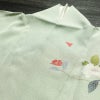訪問着 縮緬 正絹 花柄 袷仕立て 身丈159cm 裄丈68cm フォーマル 着物 緑・うぐいす色_画像18