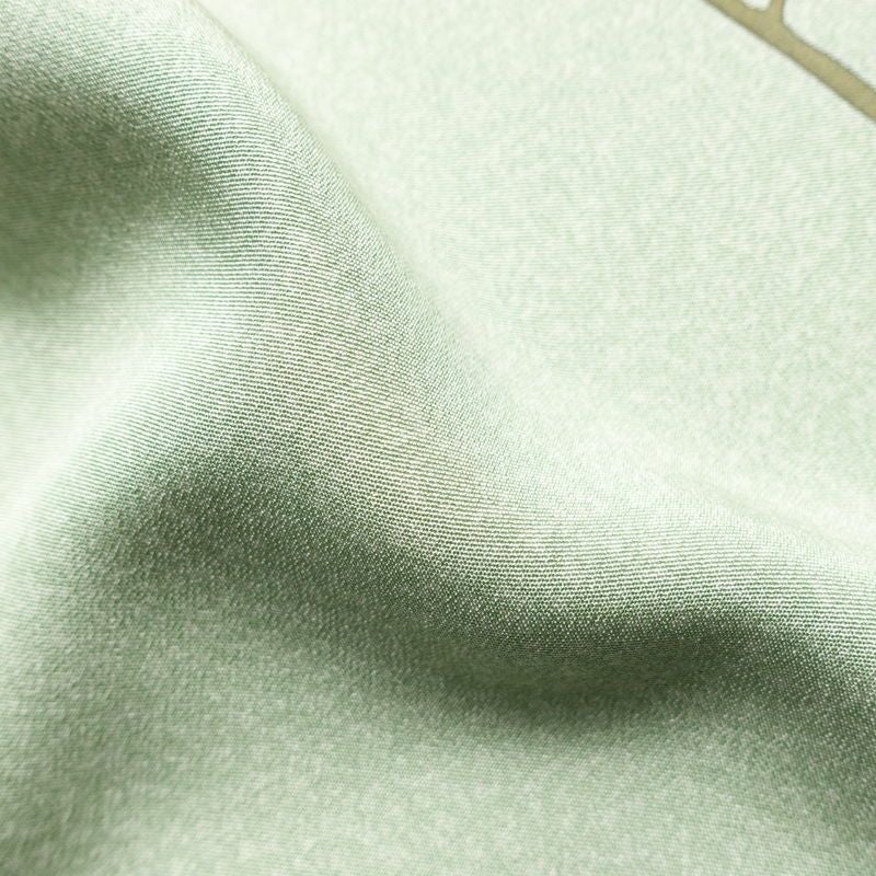 訪問着 縮緬 正絹 花柄 袷仕立て 身丈159cm 裄丈68cm フォーマル 着物 緑・うぐいす色_画像21