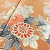 訪問着 縮緬 正絹 花柄 袷仕立て 身丈160.5cm 裄丈67cm 箔 フォーマル 着物 茶_画像7