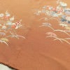 訪問着 縮緬 正絹 花柄 袷仕立て 身丈160.5cm 裄丈67cm 箔 フォーマル 着物 茶_画像13