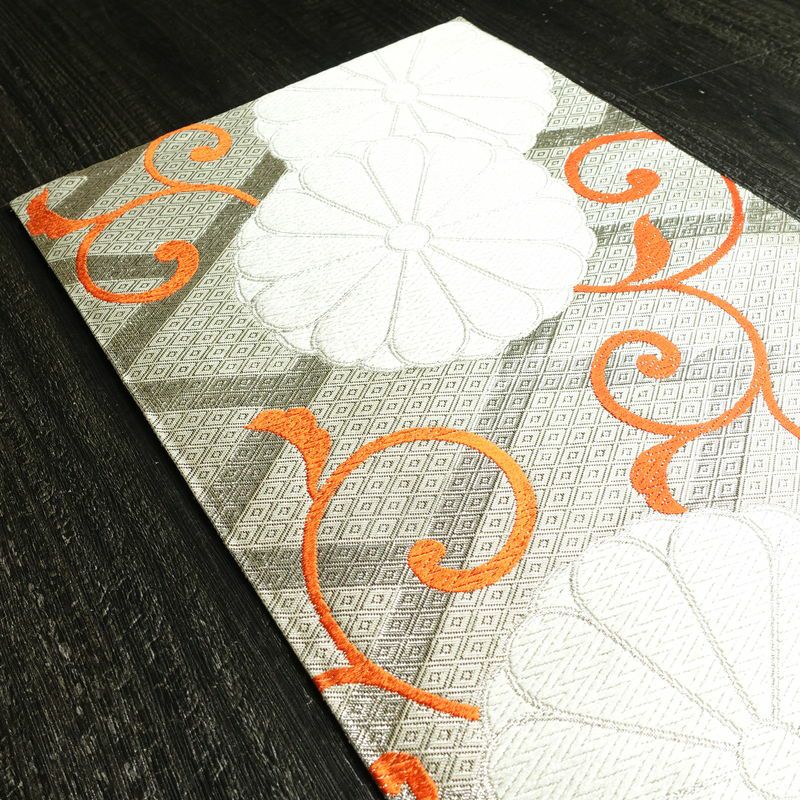 袋帯 六通柄 良品 フォーマル用 正絹 古典柄 箔 帯 菊 金・銀_画像17