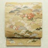 袋帯 六通柄 良品 フォーマル用 正絹 古典柄 金糸 帯 松 黄・黄土色_画像1