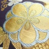 袋帯 西陣織 六通柄 良品 証紙あり フォーマル用 正絹 古典柄 箔 金糸 帯 花紀行 紫・藤色_画像5