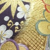 袋帯 西陣織 六通柄 良品 証紙あり フォーマル用 正絹 古典柄 箔 金糸 帯 花紀行 紫・藤色_画像6