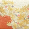 袋帯 六通柄 フォーマル用 正絹 木の葉・植物柄 箔 金糸 帯 赤・朱_画像2