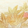 袋帯 六通柄 フォーマル用 正絹 木の葉・植物柄 箔 金糸 帯 赤・朱_画像4