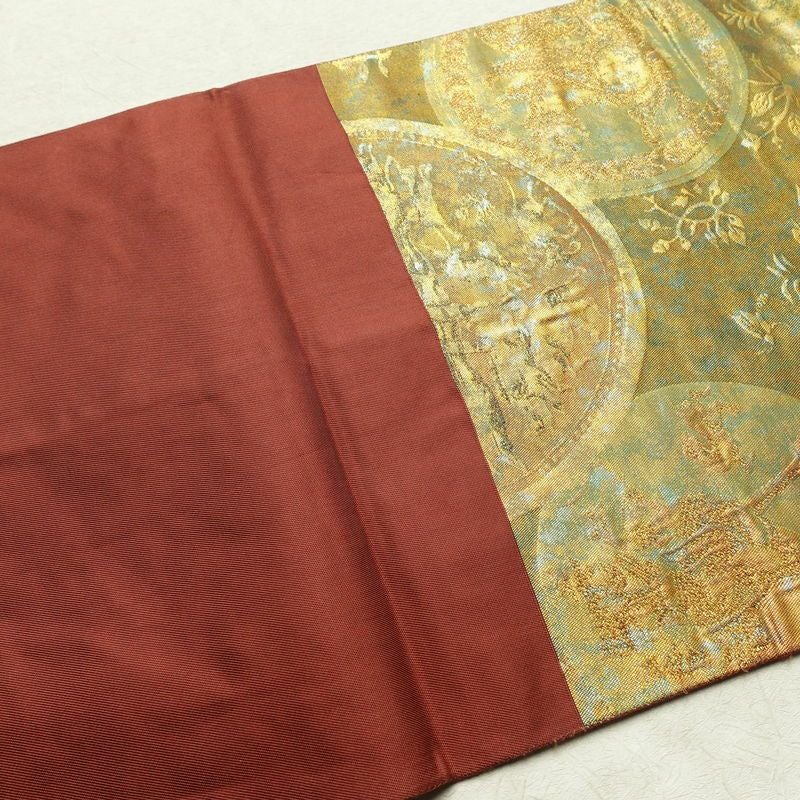 袋帯 六通柄 フォーマル用 正絹 幾何学柄・抽象柄 箔 帯 金・銀_画像15