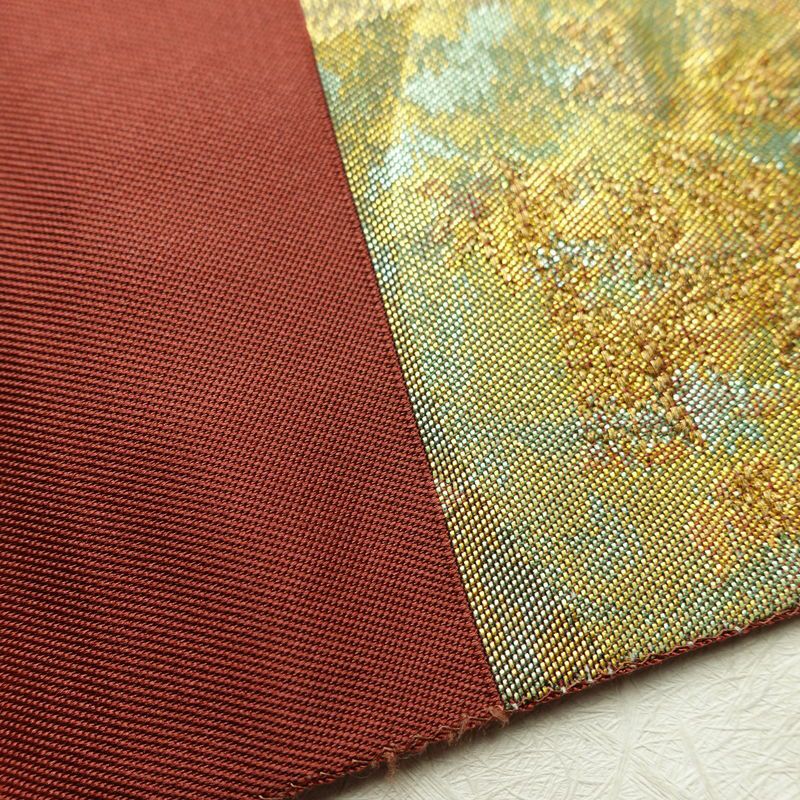 袋帯 六通柄 フォーマル用 正絹 幾何学柄・抽象柄 箔 帯 金・銀_画像16