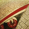袋帯 線調花舞錦 六通柄 振袖用 正絹 古典柄 箔 金糸 銀糸 帯 黒_画像4