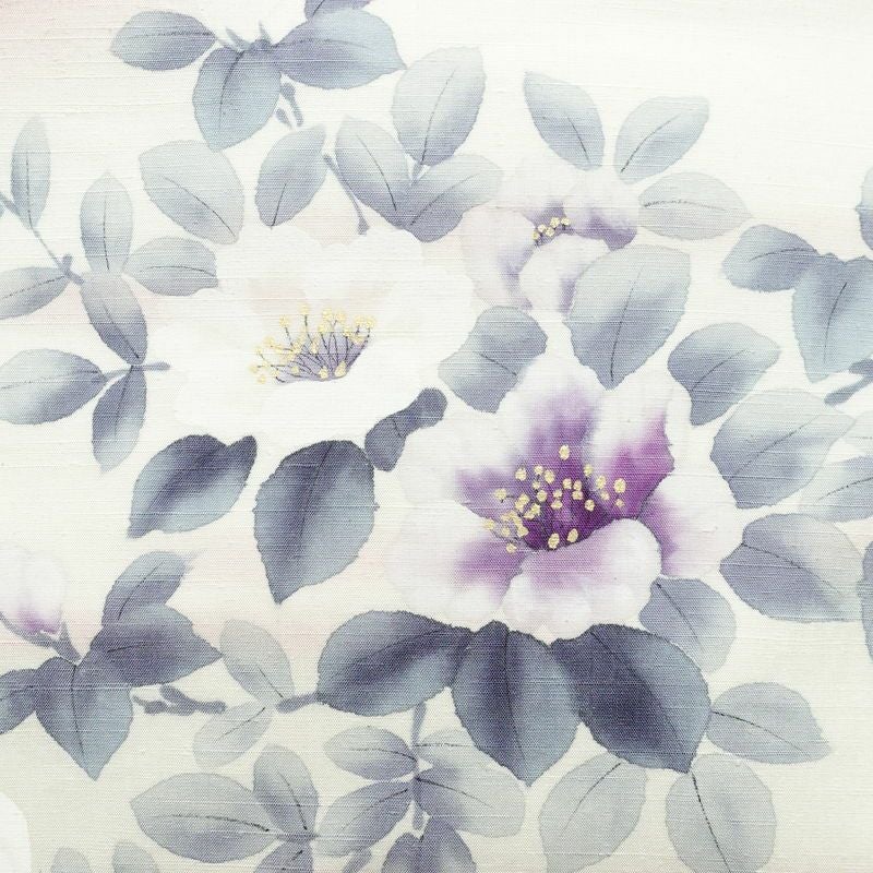 名古屋帯 太鼓柄 良品 手描き 佳志 落款入り 正絹 花柄 名古屋仕立て 箔 帯 ピンク_画像2