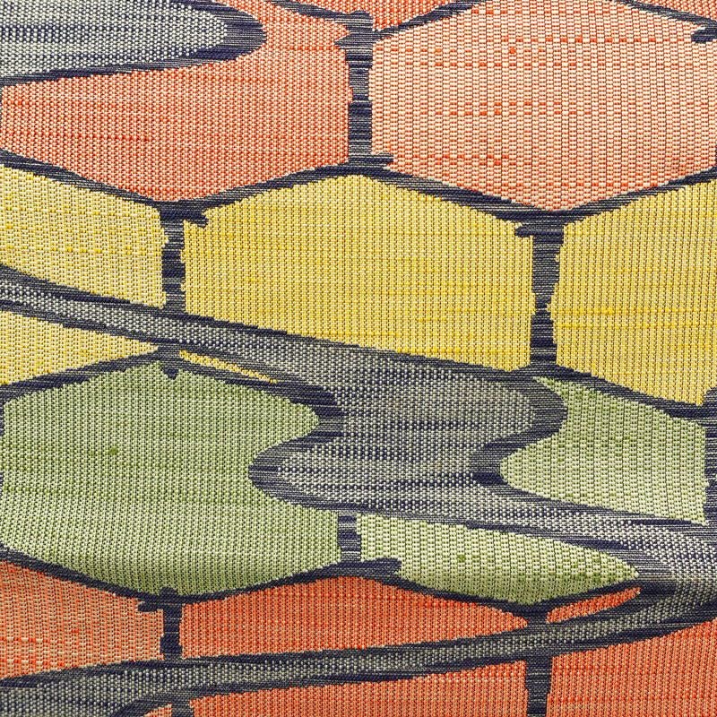 名古屋帯 全通柄 正絹 古典柄 通し仕立て 帯 多色使い_画像2