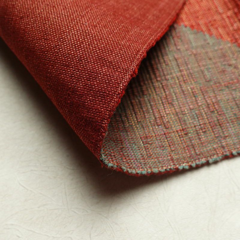 名古屋帯 六通柄 良品 正絹 幾何学柄・抽象柄 名古屋仕立て 帯 多色使い_画像10