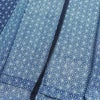 盛夏 小紋 絽 良品 夏用 ポリエステル 麻の葉柄 単衣仕立て 身丈155.5cm 裄丈64.5cm 着物 青・紺_画像18