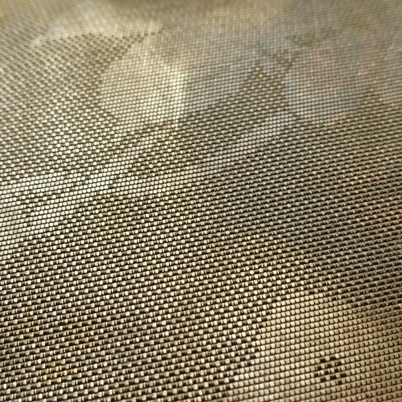 名古屋帯 六通柄 正絹 名古屋仕立て 箔 カーキ 帯 緑・うぐいす色 古典柄_画像6