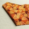 名古屋帯 全通柄 良品 正絹 幾何学柄・抽象柄 名古屋仕立て 帯 橙_画像9