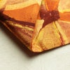 名古屋帯 全通柄 良品 正絹 幾何学柄・抽象柄 名古屋仕立て 帯 橙_画像10