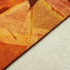 名古屋帯 全通柄 良品 正絹 幾何学柄・抽象柄 名古屋仕立て 帯 橙_画像12