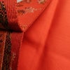 名古屋帯 六通柄 美品 正絹 幾何学柄・抽象柄 名古屋仕立て 帯 赤・朱_画像20