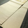 名古屋帯 つづれ織 太鼓柄 正絹 風景柄 通し仕立て 金糸 帯 ベージュ_画像8