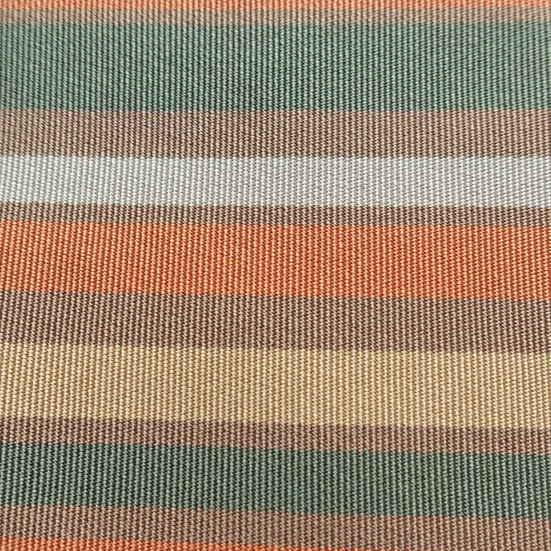 名古屋帯 六通柄 正絹 縞柄・線柄 松葉仕立て 帯 小豆・エンジ_画像5