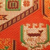 名古屋帯 六通柄 良品 正絹 幾何学柄・抽象柄 名古屋仕立て 帯 橙_画像4