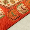 名古屋帯 六通柄 良品 正絹 幾何学柄・抽象柄 名古屋仕立て 帯 橙_画像12