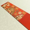 名古屋帯 六通柄 良品 正絹 幾何学柄・抽象柄 名古屋仕立て 帯 橙_画像16