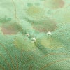 訪問着 良品 絞り 金駒刺繍 一つ紋付き 正絹 木の葉・植物柄 袷仕立て 身丈158cm 裄丈67.5cm 箔 刺繍 金彩 フォーマル 着物 入学式 卒業式 結婚式 緑・うぐいす色_画像14