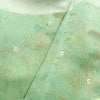 訪問着 良品 絞り 金駒刺繍 一つ紋付き 正絹 木の葉・植物柄 袷仕立て 身丈158cm 裄丈67.5cm 箔 刺繍 金彩 フォーマル 着物 入学式 卒業式 結婚式 緑・うぐいす色_画像19