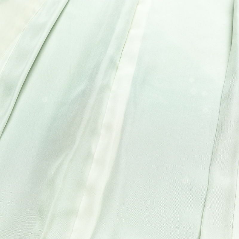 訪問着 良品 絞り 金駒刺繍 一つ紋付き 正絹 木の葉・植物柄 袷仕立て 身丈158cm 裄丈67.5cm 箔 刺繍 金彩 フォーマル 着物 入学式 卒業式 結婚式 緑・うぐいす色_画像20