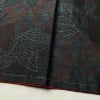 大島紬 証紙なし しつけ糸付き 正絹 木の葉・植物柄 袷仕立て 身丈155cm 裄丈63cm カジュアル 紅葉 着物 黒_画像11